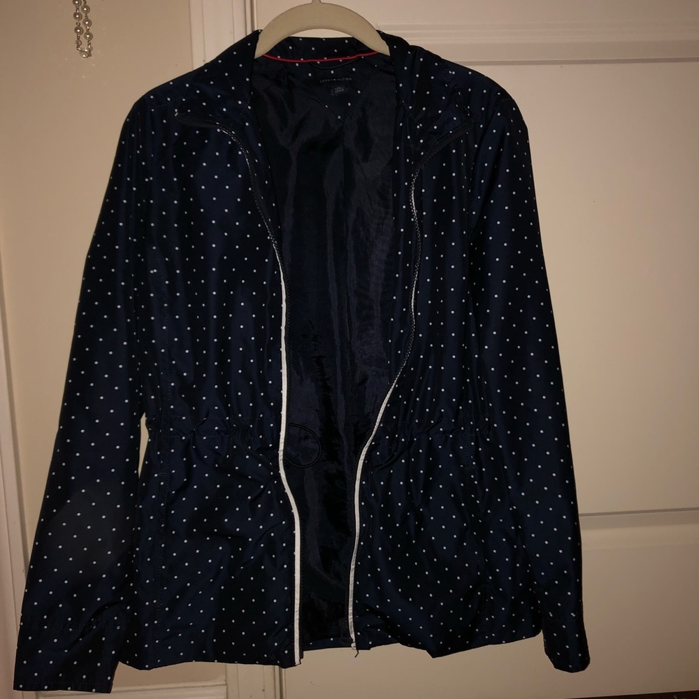 Tommy Hilfiger Navy Dot Raincoat